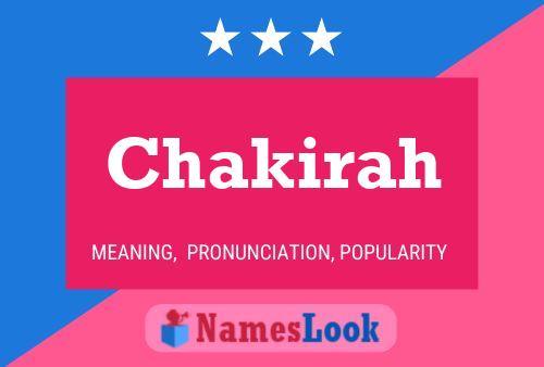 Chakirah Name Poster