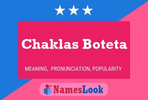 Chaklas Boteta Name Poster