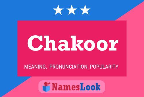 Chakoor Name Poster