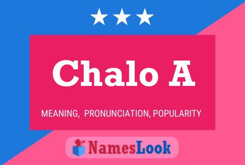 Chalo A Name Poster