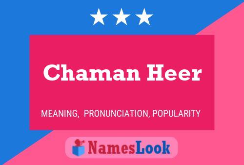 Chaman Heer Name Poster