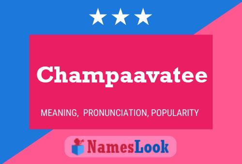 Champaavatee Name Poster