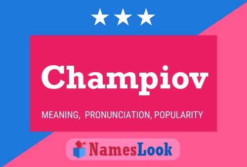 Champiov Name Poster