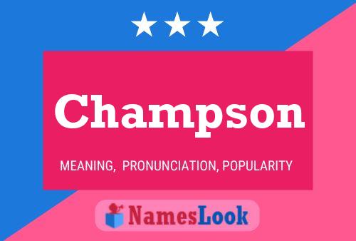 Champson Name Poster