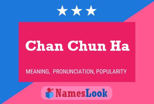 Chan Chun Ha Name Poster