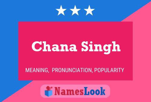 Chana Singh Name Poster