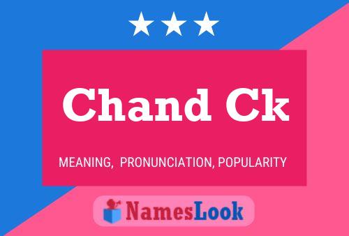 Chand Ck Name Poster