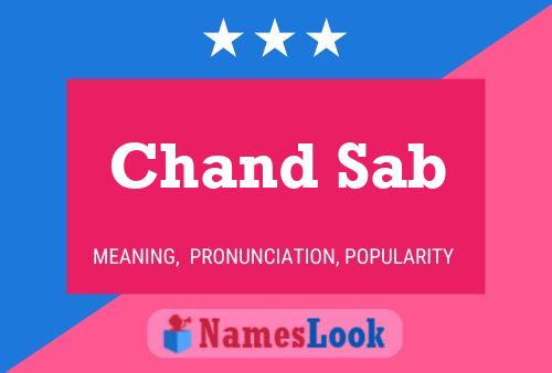 Chand Sab Name Poster