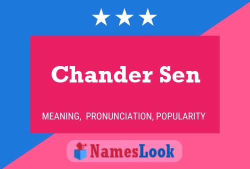 Chander Sen Name Poster