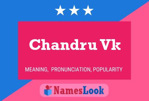 Chandru Vk Name Poster