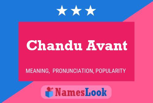 Chandu Avant Name Poster