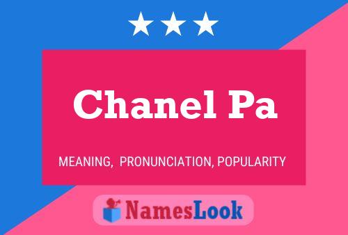 Chanel Pa Name Poster