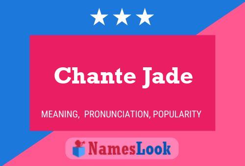 Chante Jade Name Poster