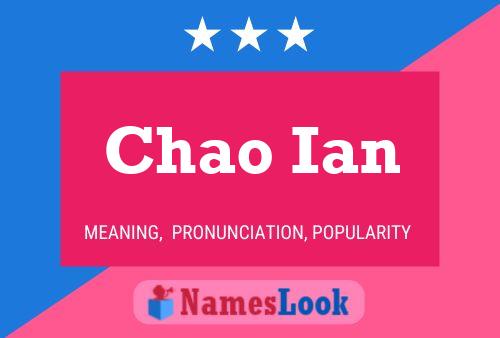 Chao Ian Name Poster