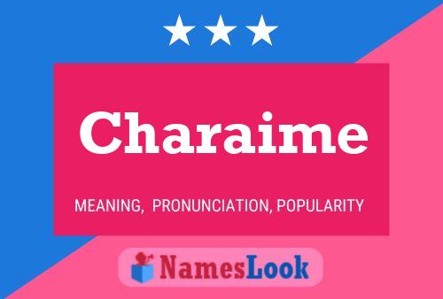 Charaime Name Poster