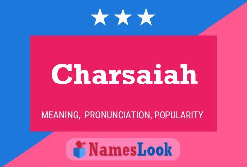 Charsaiah Name Poster