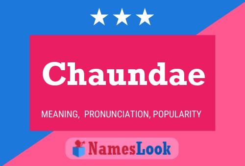 Chaundae Name Poster