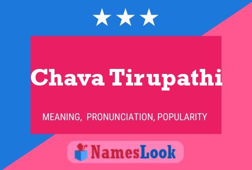 Chava Tirupathi Name Poster