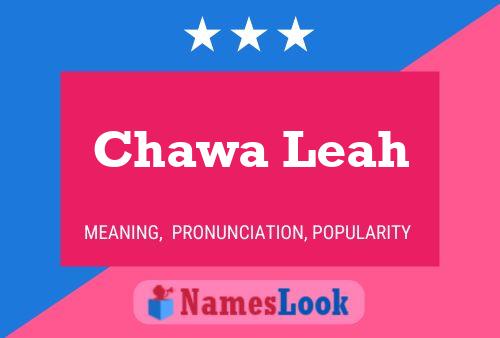 Chawa Leah Name Poster