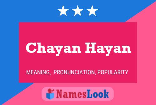 Chayan Hayan Name Poster