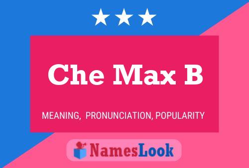 Che Max B Name Poster