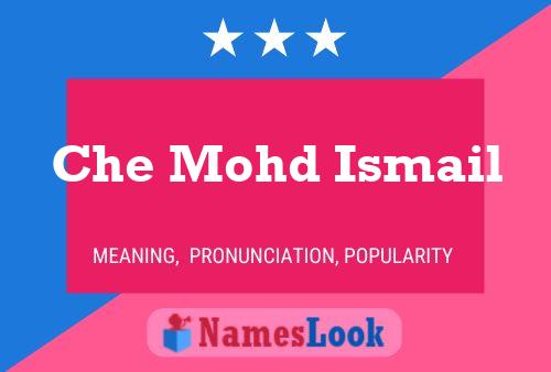 Che Mohd Ismail Name Poster