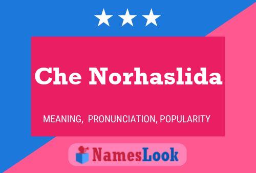 Che Norhaslida Name Poster