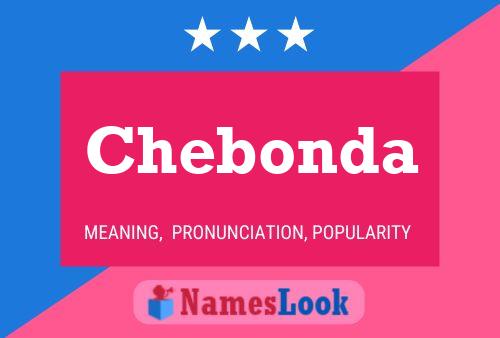 Chebonda Name Poster