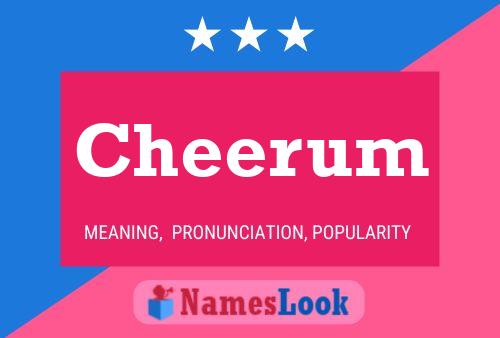 Cheerum Name Poster