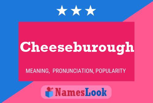 Cheeseburough Name Poster