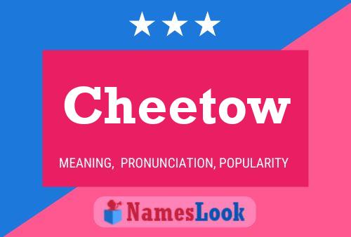 Cheetow Name Poster