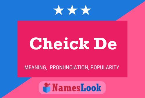 Cheick De Name Poster