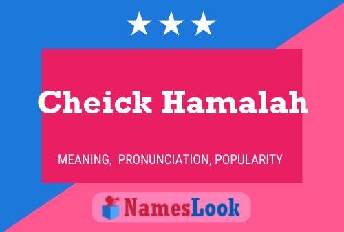 Cheick Hamalah Name Poster