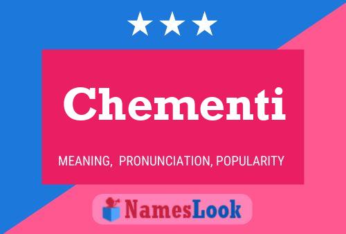 Chementi Name Poster