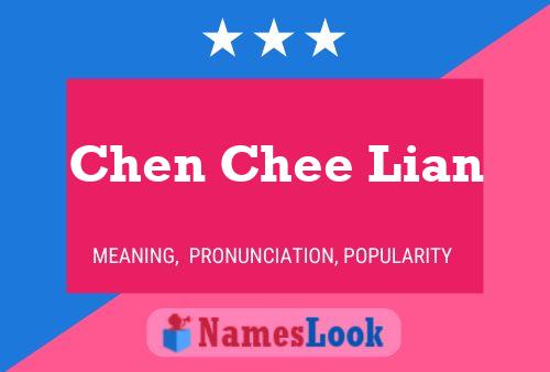 Chen Chee Lian Name Poster