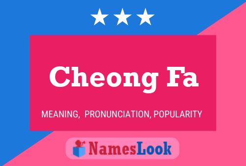 Cheong Fa Name Poster