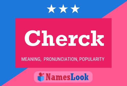 Cherck Name Poster