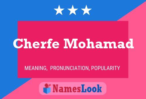 Cherfe Mohamad Name Poster