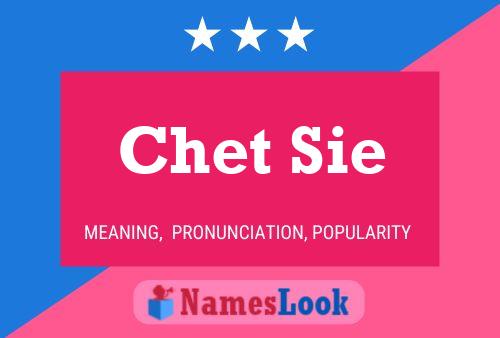 Chet Sie Name Poster