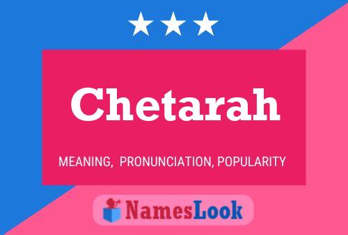 Chetarah Name Poster