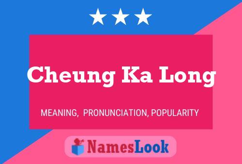 Cheung Ka Long Name Poster