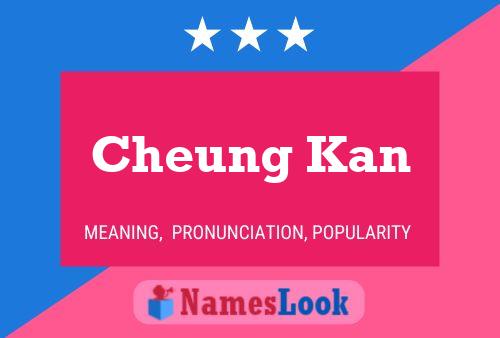 Cheung Kan Name Poster