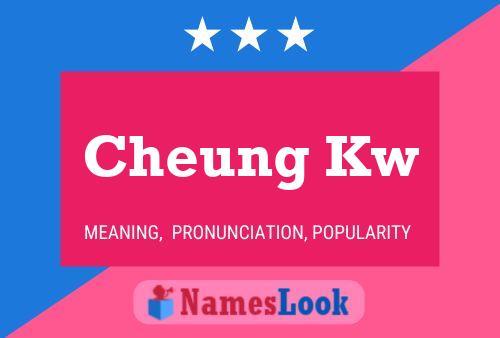 Cheung Kw Name Poster