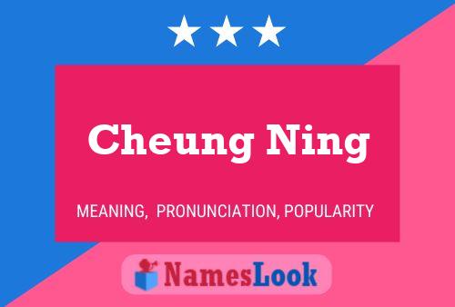 Cheung Ning Name Poster