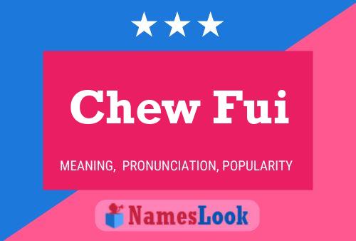 Chew Fui Name Poster