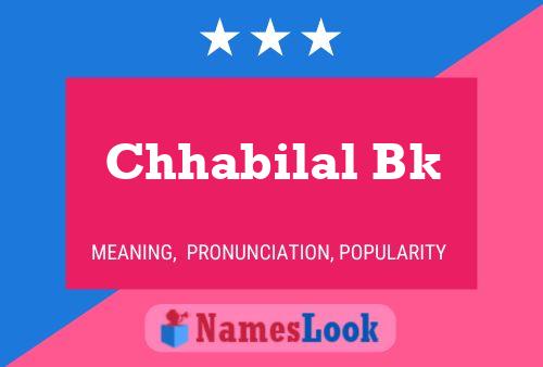 Chhabilal Bk Name Poster