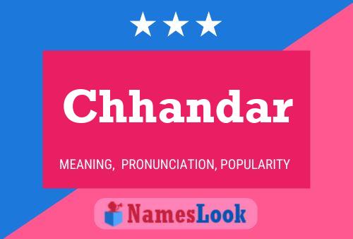 Chhandar Name Poster