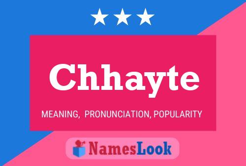 Chhayte Name Poster