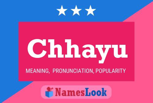 Chhayu Name Poster