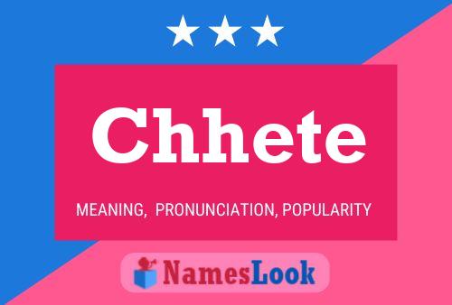 Chhete Name Poster